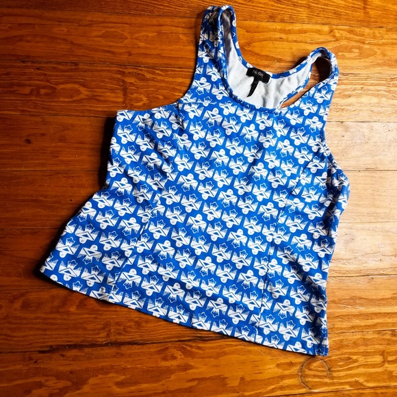Cute Aztec Printed Blue Tank - Picture 2 of 3